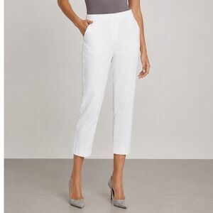 Theory Organic Crunch Wash Pull On Pant Women's‎ 00 White Office Career Workwear